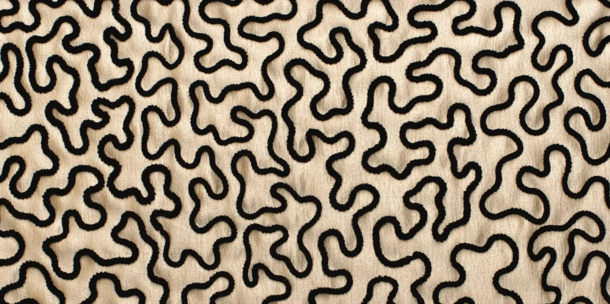 Signature wave pattern fabric detail from ALFA NERO interiors