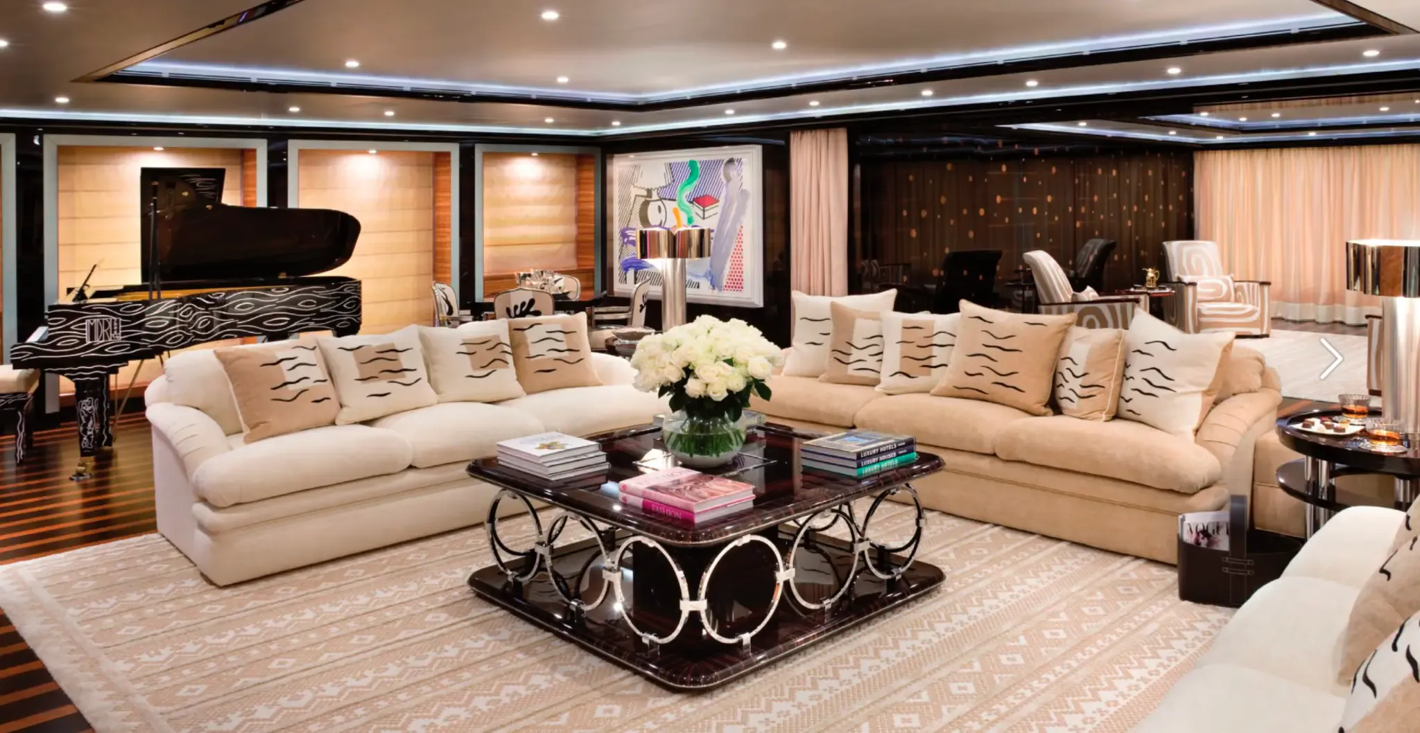 ALFA NERO Main Salon with Pleyel Piano - 2007